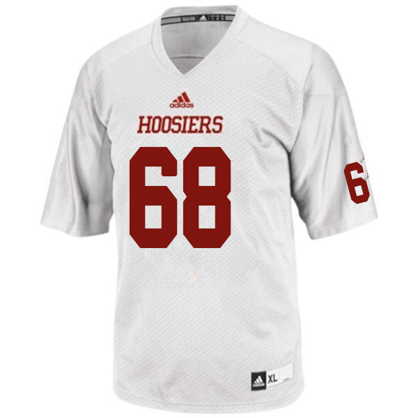 Men #68 Hunter Littlejohn Indiana Hoosiers College Football Jerseys Sale-White
